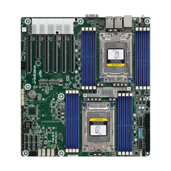 Carte mère serveur EEB ASRock ROME2D16 2T Dual Socket AMD SP3 EPYC 7002 Dual 10G - vue 3
