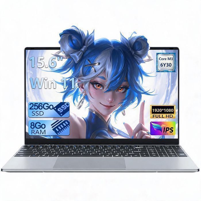 PC Portable 15.6Intel Core m3-6Y30(Jusquà 2.20 GHz)8Go RAM 256Go SSDWin 11 PROWiFi5Clavier numériqueOrdinateur Portable