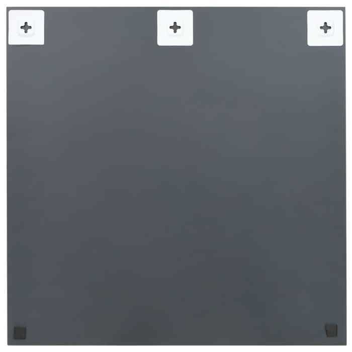 Miroir mural carré - WIENS - 60x60 cm - Verre - Argent - Artisanal - Facile à monter - Esthétique minimaliste