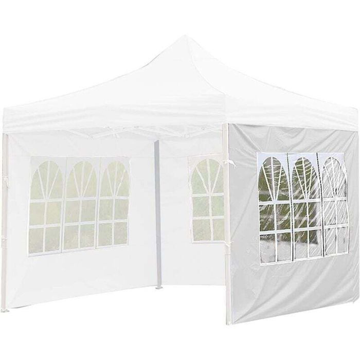 Tente imperméable - MICH® - 1 panneau latéral - 015 mm dépaisseur - Blanc - 3x2 m - Paroi latérale amovible