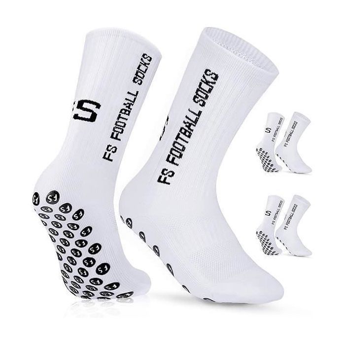 Chaussettes Antidérapantes - Non spécifié - 2 Paires - Blanc - Sport Multisport - Respirantes Blanc PROTECTION DES PATTES -GUETRES