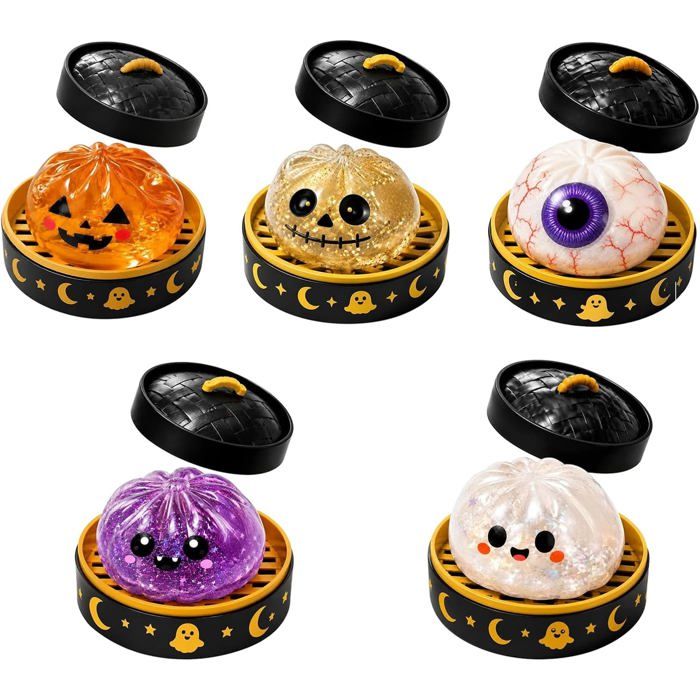 5PCS Dumpling Squeeze Squishy Jouet À Presser Pour Halloween Paillettes Avec Cuiseur Vapeur Décoration DHalloween 5PCS Dumpling Squeeze Squishy Jouet À Presser Pour Halloween Paillettes Avec Cuiseur Vapeur Décoration DHalloween