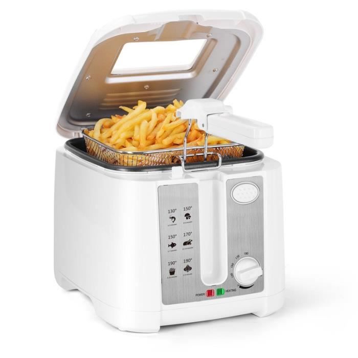 Friteuse 2,5 litres 1800 w contr&ocirc;le de temp&eacute;rature hublot transparent Aigostar