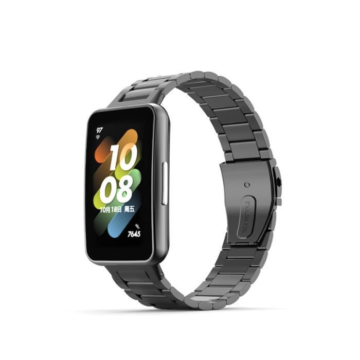 Huawei band 6 pro - Sanzhu-Black - En Acier inoxydable Bracelet En ...
