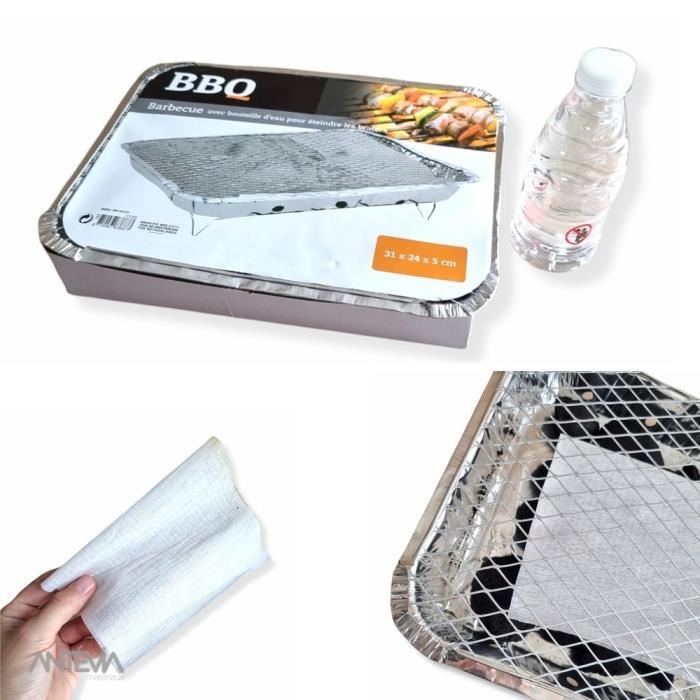 ANTEVIA Barbecue usage unique 31 x 24.5cm Jetable Contenu