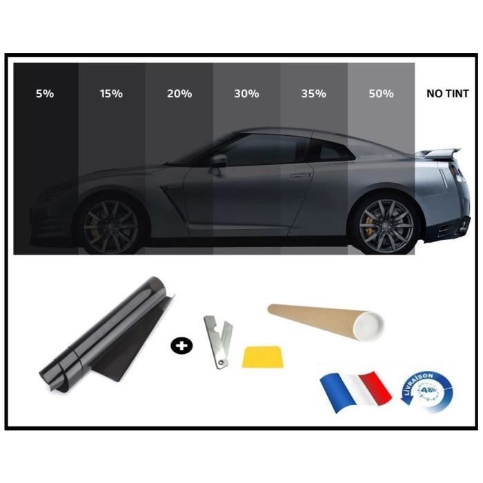 Film solaire Noir de qualite, 6m x 76cm, teinté 1% VLT (76USDB2)  auto,batiment - Cdiscount Auto