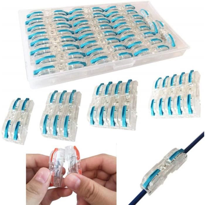 Lot De 153 Connecteurs De Bornier électrique 222 (3 Ports) - Neuf - Compatible WAGO