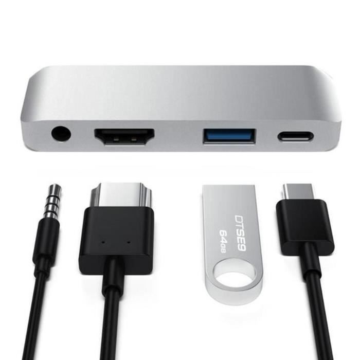 Hub Usb 3 0 Sans Fil Chargement Usb C Pd 3 0 Port Usb 3 0 Et Prise Casque 3 5 Mm Prix Pas Cher Cdiscount