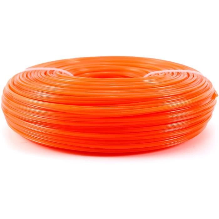 Fil Nylon Dentelé 3mm X 60m Pour Coupe-bordure Et Débroussailleuse - Haute Résistance, Coupe Efficace - Compatible Tondeuse électrique Et Thermique