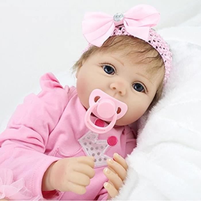 Poupees Poupons Et Accessoires Hoomai Bebe Reborn Fille Silicone Poupee 55cm Realiste Baby Doll Pas Cher Magnetique Jeu Cdiscount Jeux Jouets