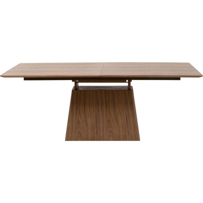 table à rallonge - kare design - benvenuto rectangle noyer - blanc - adulte