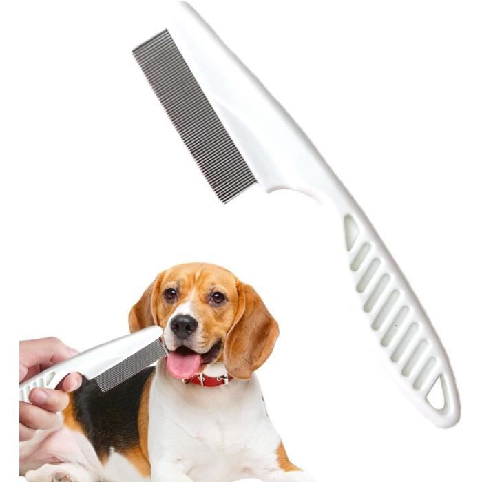 Peigne anti-puces et tiques pour chien | Brosse à puces avec conception de poignée épaissie,Peigne à puce pour animaux de compagnie,