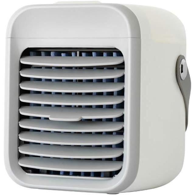 Mini climatiseur portable 4 en 1, grand réservoir d'eau de 700 ml, fonction de refroidissement par brume, blanc | Leroy Merlin Mini climatiseur portable 4 en 1, grand réservoir d'eau de 700 ml, fonction de refroidissement par brume, blanc | Leroy Merlin