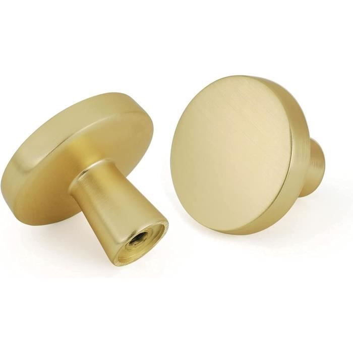 6 Pièces Boutons de Meuble Doré, Boutons de Tiroir de Monotrou, Gold