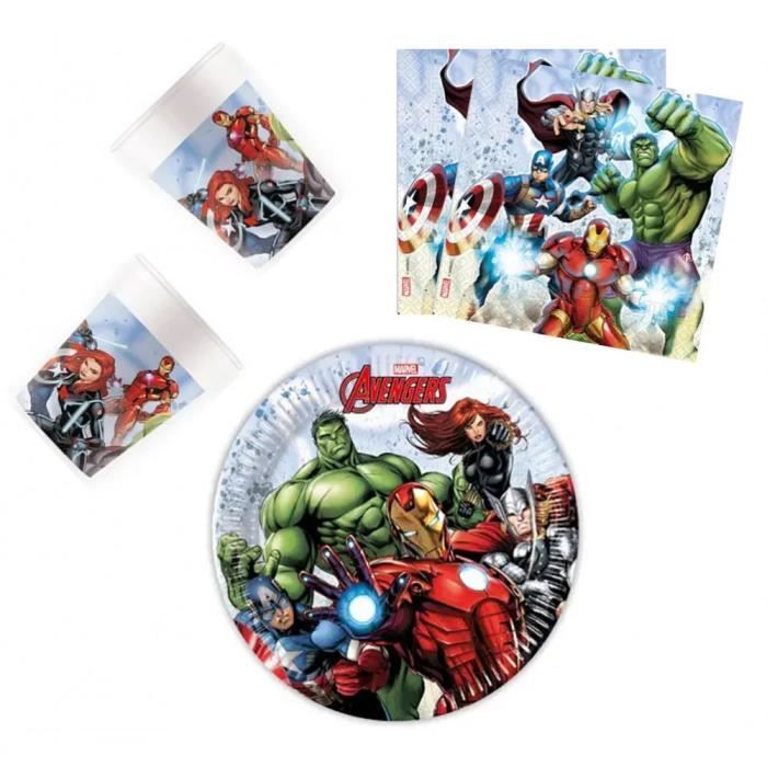 Kit anniversaire Marvel Avengers New 8 personnes 36 pièces