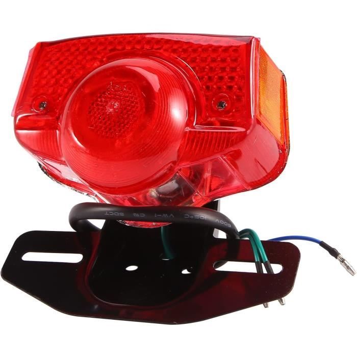 Feu Arrière Et Feu De Frein Pour Moto - Compatible Honda CT70, CT90, CT125, XL70, CL70, CL90 - Noir Et Rouge
