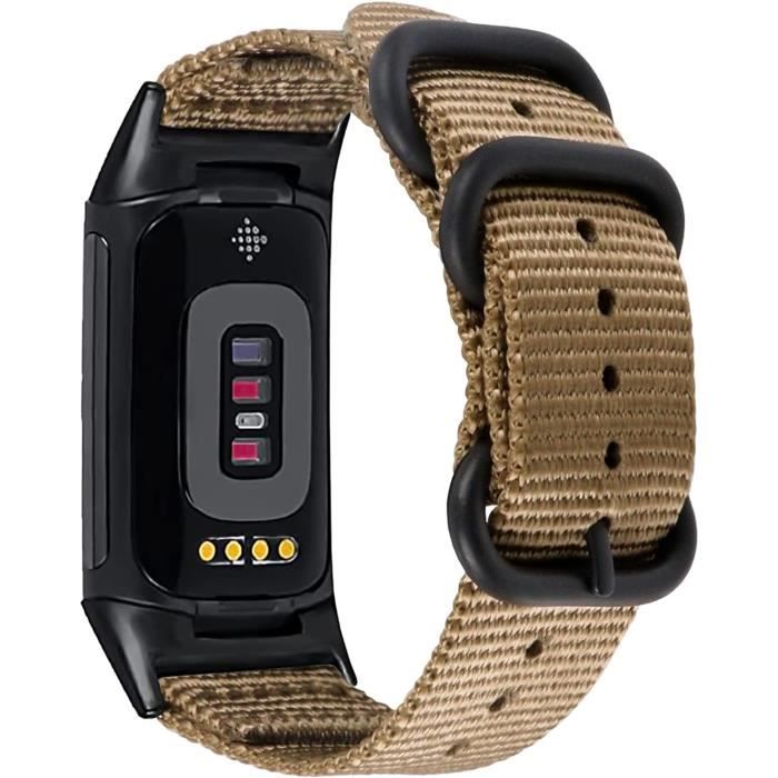 Bracelet Nylon Pour Fitbit Charge 6/Charge 5 - Ajustable Et Respirant - Pour Sport Et Quotidien - Taille 140-210mm