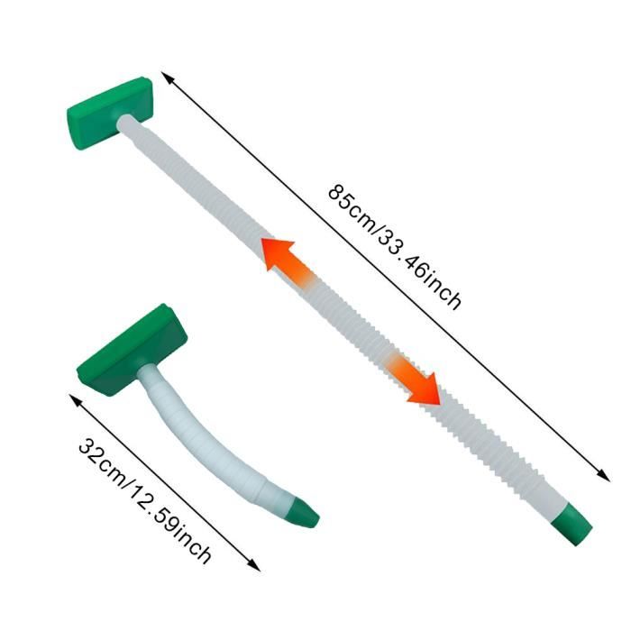 Tuyau D’extension Climatisation Voiture – Télescopique (370 à 1500 Mm) – Universel, ABS – Blanc Et Vert