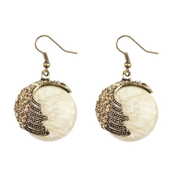 Ethnique Coloré Paon Cristal Tassel Boucles d/'oreille vintage long Dangle Boucles d/'oreilles pour