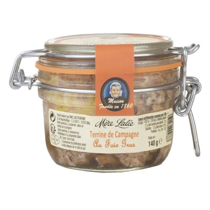 Mère Lalie Terrine de campagne au foie gras de canard Pot 140g