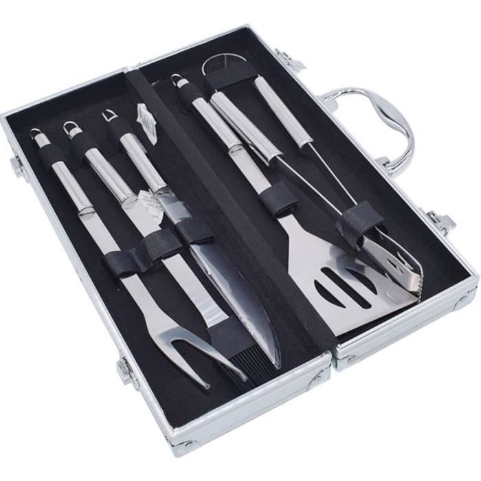 Kit Barbecue Portable 18 Pièces - Ustensiles De Barbecue En Acier Inoxydable Avec Sac - Accessoires Barbecue Pour Homme,Camping Et - Jardin