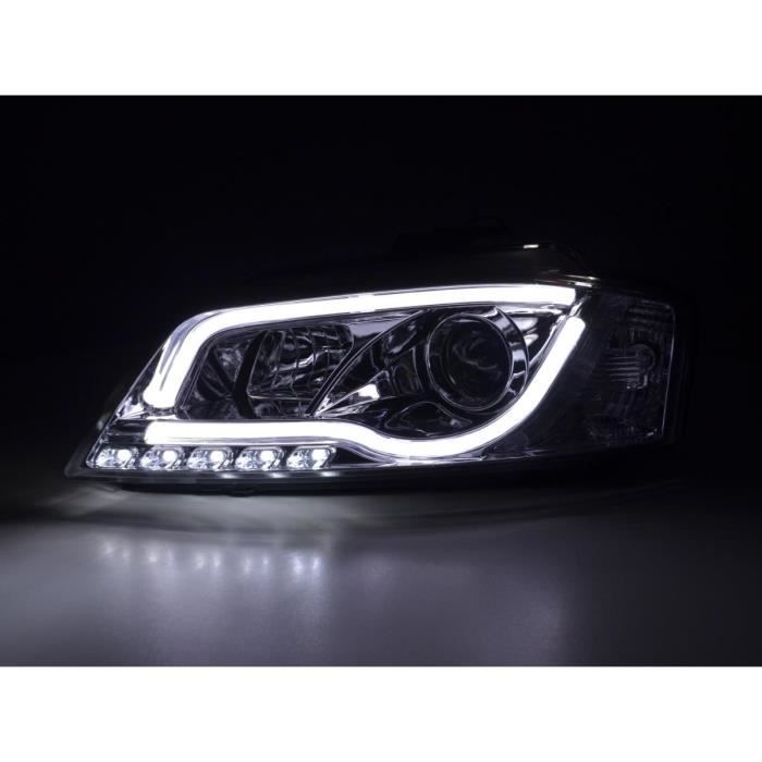 Paire de feux phares Led DRL Audi A3 8P de 08-12 chrome