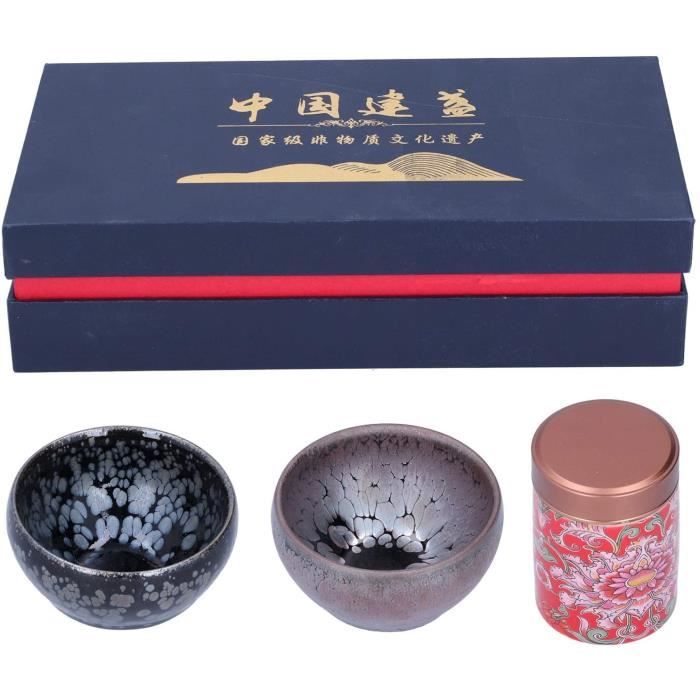 Duo de tasses à thé en céramique, argent et or- GIN KIN
