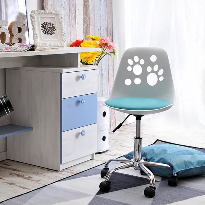 Fauteuil De Bureau Enfant Chaise De Bureau Enfant Foot 40 Cm Blanc Bleu Design Moderne Reglable Pivotant Achat Vente Chaise De Bureau Cdiscount