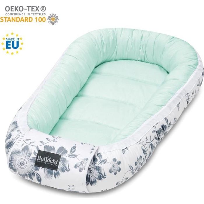 Bellochi Reducteur De Lit Bebe Cale Bebe Pour Lit Cocon Bebe 100 Coton Oeko Tex 90 X 60cm Nid De Bebe Baby Nest Mint Berry Cdiscount Puericulture Eveil Bebe
