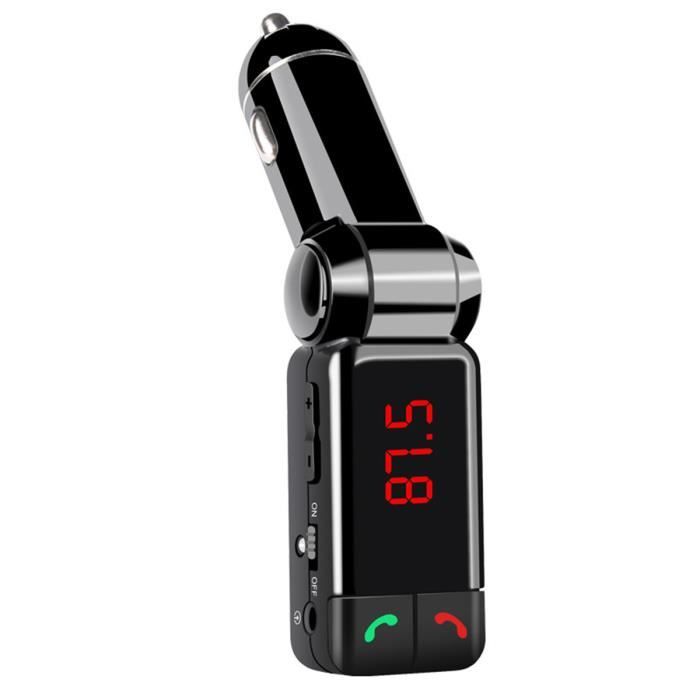 Car MP3 Audio Player Bluetooth FM Transmitter Wireless FM Modulator Car Kit HandsFree LCD Display USB Charger Pour iPhone Samsung