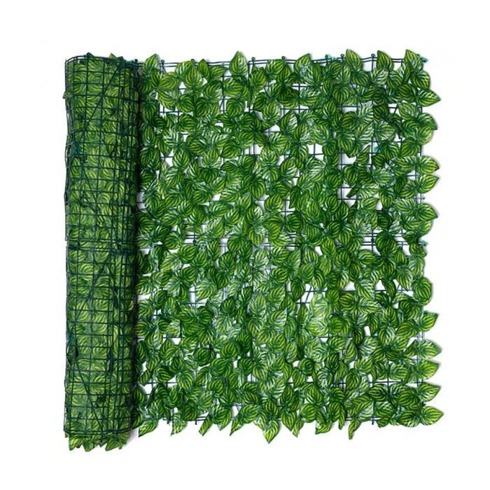 Treillis,Clôture de confidentialité en fausse feuille de lierre artificielle,mur de clôture en rouleau - Type 0.5x1m Melon leaf