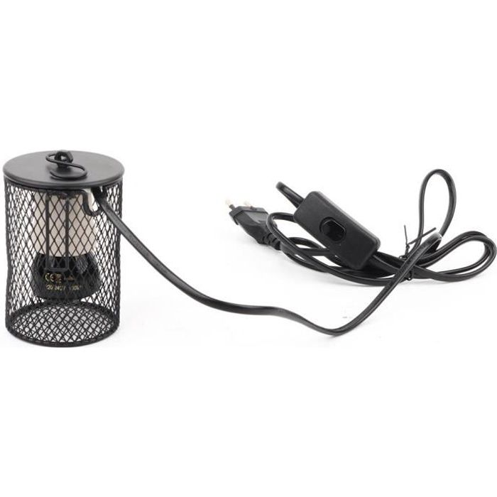 Drfeify Lampe chauffante pour couveuse 100W infrarouge en céramique émetteur chaleur ampoule lampe Pet Reptile couveuse (prise UE