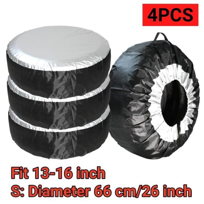 Lot De 4 Housses De Pneus Universelles 19-23 Pouces – Imperméables, Anti-UV, Anti-poussière, Pour Stockage Ou Transport