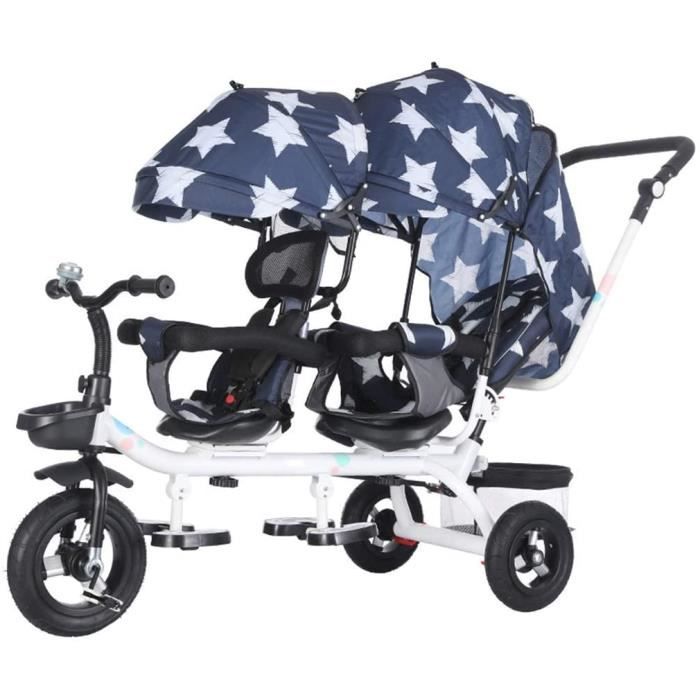 Evolutif Enfants 4 Dans 1 Trike Double Tricycle Leger Roue Velo D Enfants 3 Avec Panier Chariot Jumeau Infantile Sieges Bebe P 523 Cdiscount Sport