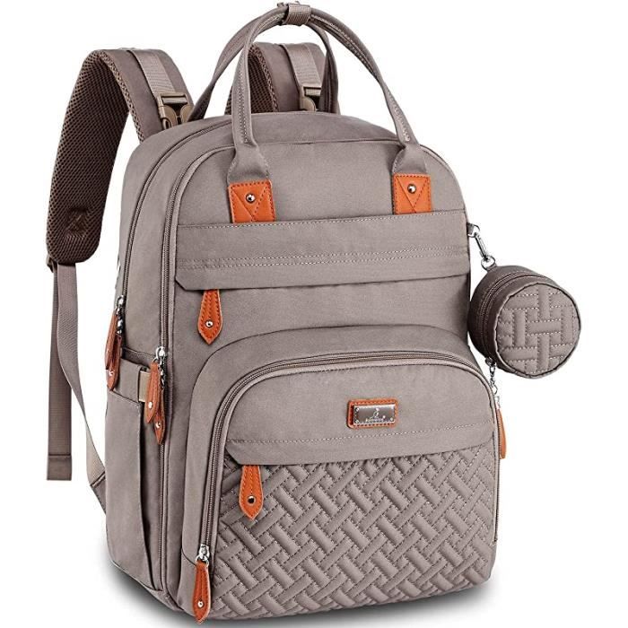 Sac à Langer Compact Pour Bébé Avec Matelas à Langer - Sac Croisé Gris Pour Maman Et Papa, Modèle S