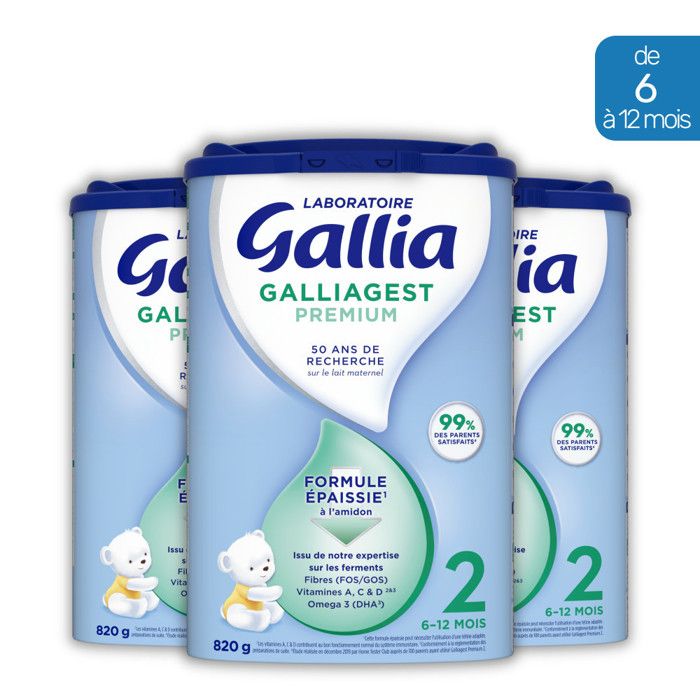 LAIT BEBE POUDRE 2EME AGE 6-12 MOIS CALISMA 900G GALLIA