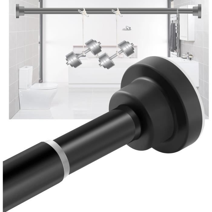 Tringle à Rideau Extensible Sans Perçage - Longueur Réglable 40 à 500 Cm, Pour Porte, Placard, Douche