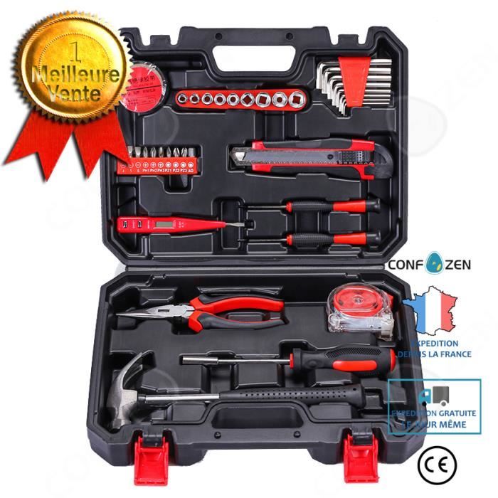 Kit D'outils à Main Rose 35 Pièces – Workpro, Boîte De Rangement, Pour La Maison