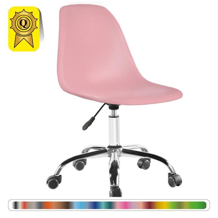 1 X Chaise De Bureau Roulettes Hauteur Reglable Rose Pieds Chrome Decopresto Dp Dsoa Pi 1p Achat Vente Chaise De Bureau Soldes Sur Cdiscount Des Le 20 Janvier Cdiscount