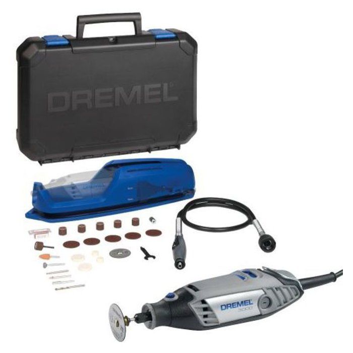 Outil rotatif multifonction DREMEL - filaire 3000-1/25 - 130W - 25 accessoires + abre flexible - F0133000JP