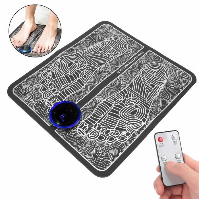 Coussin Masseur De Pieds électrique - 8 Modes Rechargeable Sans Fil - Massage Par Vibrations