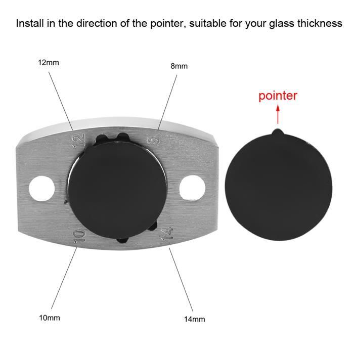 10 Guides Inférieurs Pour Porte Coulissante En Verre – Positionneur Blanc, Plastique