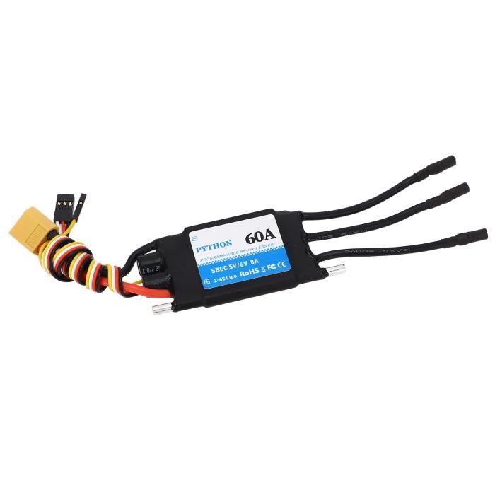 Contrôleur ESC 20A Captainrc Pour Drone/Moteur Brushless - BEC 5.5V/4A, Connecteurs XT60 Et Bullet