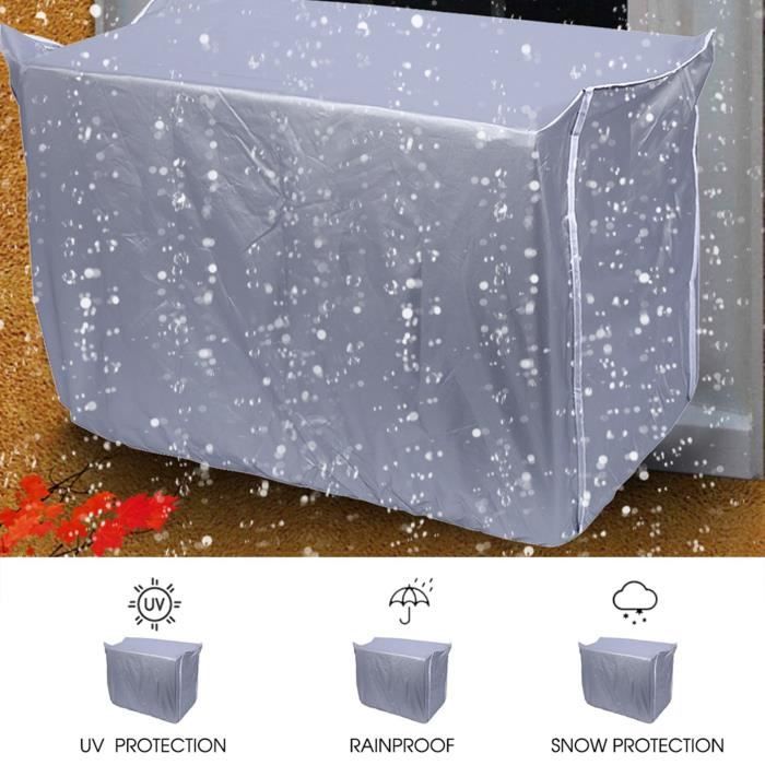 Housse De Protection Pour Climatiseur Extérieur 96x40x70cm - Anti-UV, Imperméable - Argenté