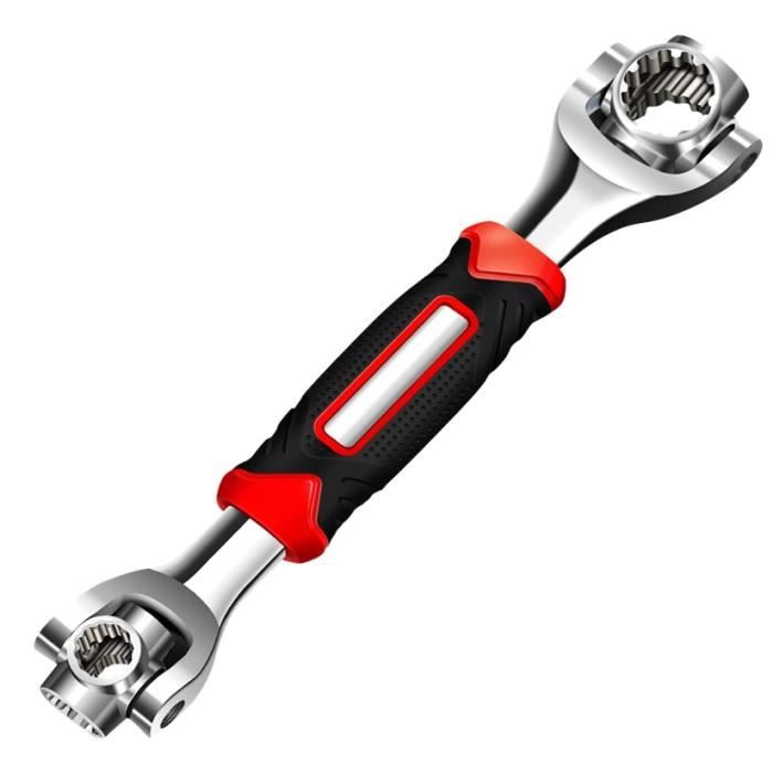 Clé à douille universelle 52 en 1, outils de réparation rotatifs en acier inoxydable, clé rotative à 360 degrés