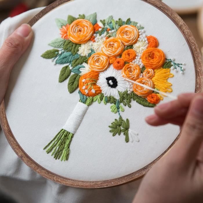 Broderie Au Point De Croix "La Bretagne" à Encadrer - Dimensions 36 X 27 Cm, Pièce Unique Faite Main