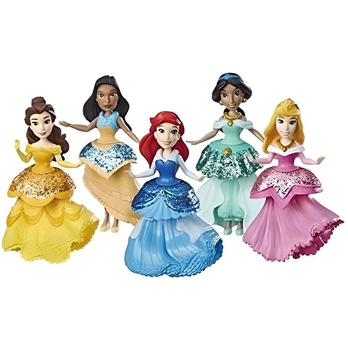 Disney Princesses – E5094EU4 Pack de 6 mini-poupees Princesses Disney Royal  Clips - 8 cm Multicolour : : Jeux et Jouets