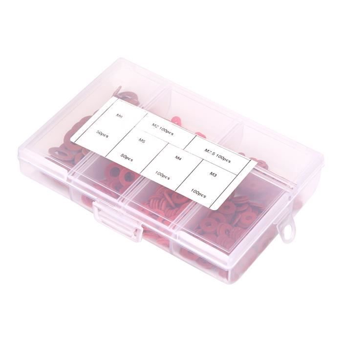 100 Joints/rondelles Isolantes En Fibre Rouge - 3mmx6mmx1mm - Pour électronique (carte Mère) - Uxcell