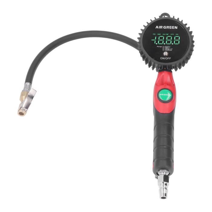 Manomètre De Pression Des Pneus 0-220 PSI Gonfleur De Pneus Avec Manomètre Compresseur D'air, Mandrin à Air De Valve Et Rallo~5190 - Auto