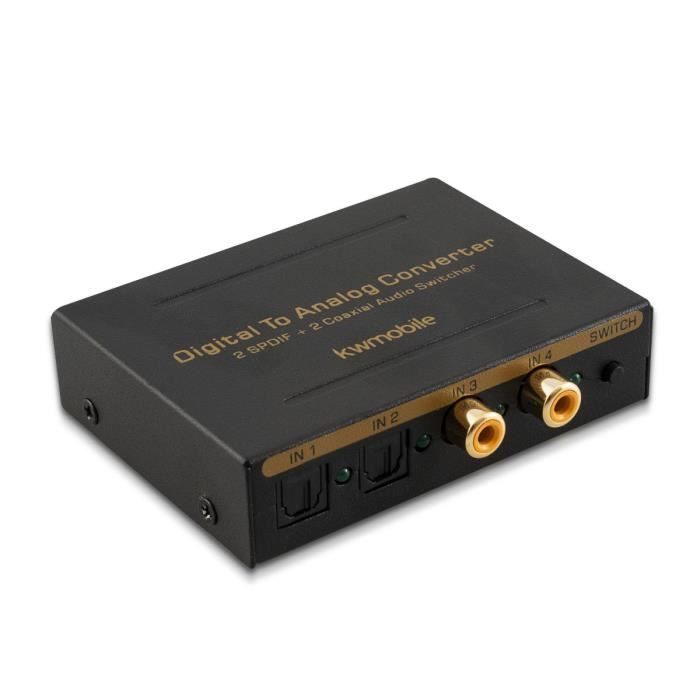 Kwmobile Convertisseur audio numérique vers analogique Adaptateur